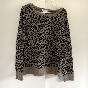 Liz Claiborne Leopard Print Sweater - Size XL